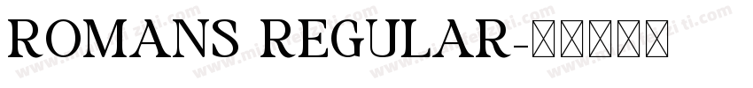 RomanS Regular字体转换